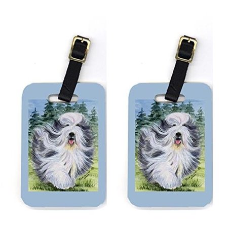 CAROLINES TREASURES Carolines Treasures SS8037BT Bearded Collie Luggage Tags; Pair Of 2 SS8037BT